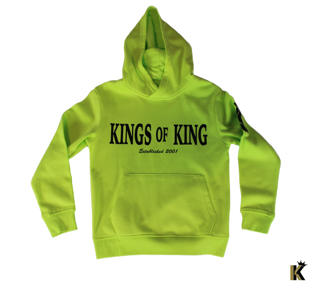 Kings of King Lime Green Kids Hoodie